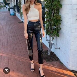 Aritzia Wilfred Rebel Vegan Leather Pants